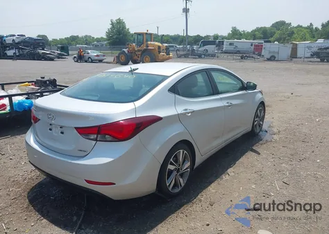 2015 Hyundai Elantra Limited z USA, uszkodzony, nr VIN 5NPDH4AE2FH581248